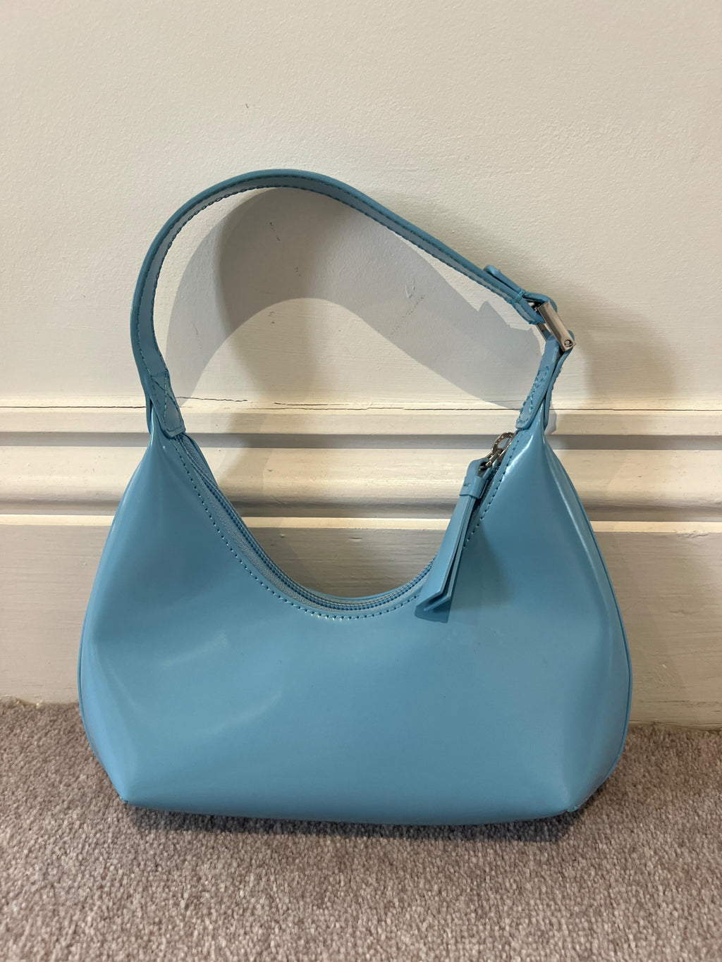 ByFar Blue Baby Amber Shoulder Bag