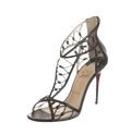 Louboutin Black Lattice Heels