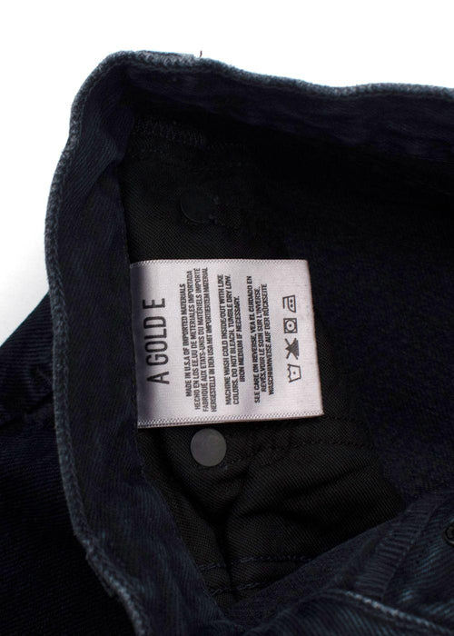 Agolde Black Straight Leg Denim Jeans