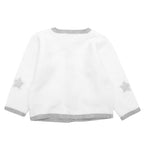 Mayoral New Born White and Grey Cardigan