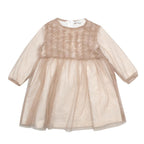 Il Gufo Girls Layered Mesh Glitter Ruffled Dress