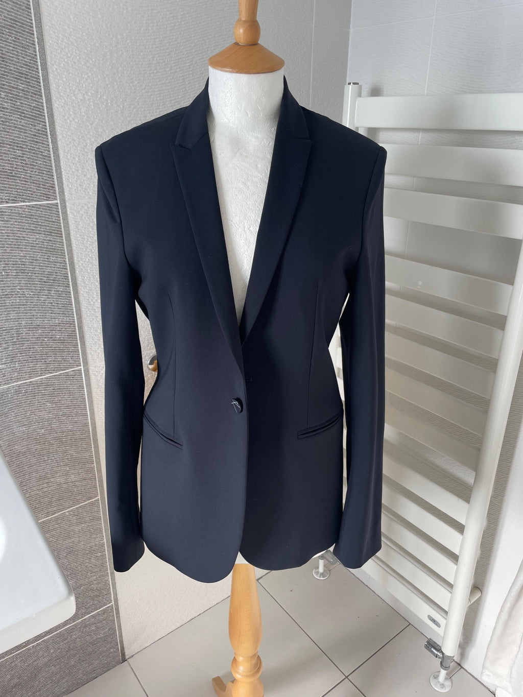 Navy Blue Single Breasted Blazer
