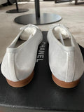 Chanel Sparkly Silver Classic Ballerinas