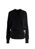 Tom Ford Black Contrasting Panel Silver Zip Cardigan