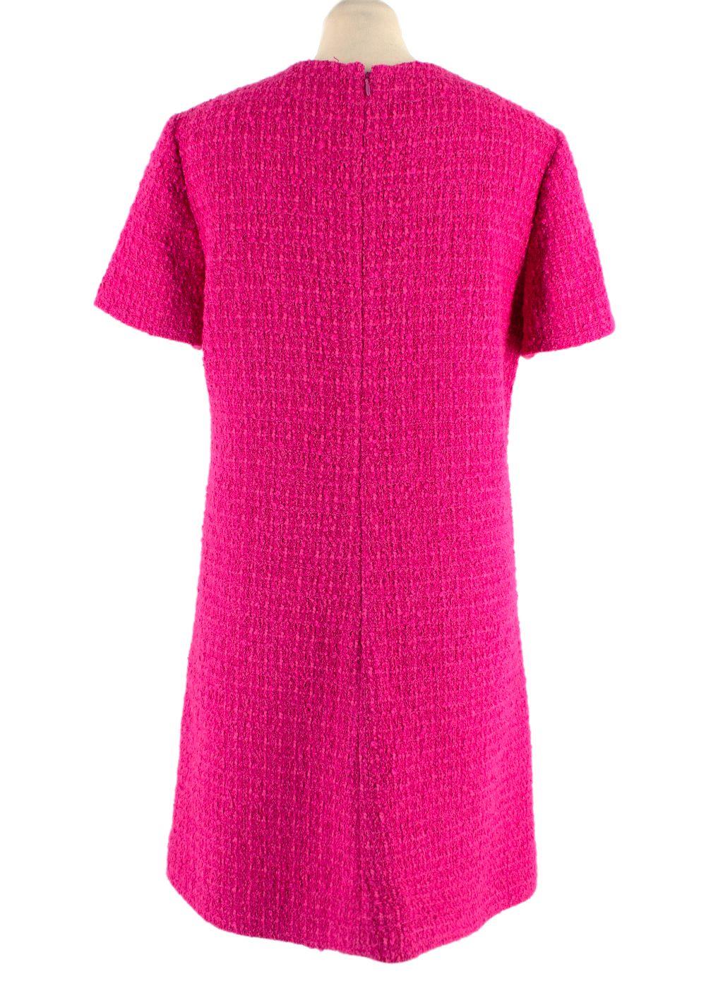Valentino Pink Tweed Mini Shift Dress