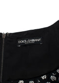 Dolce & Gabbana Black Floral Print Crepe Midi Dress
