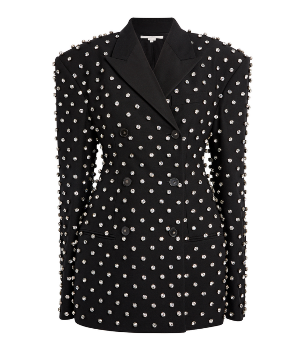 Stella McCartney Crystal Embellished Oversized Double-Breasted Blazer