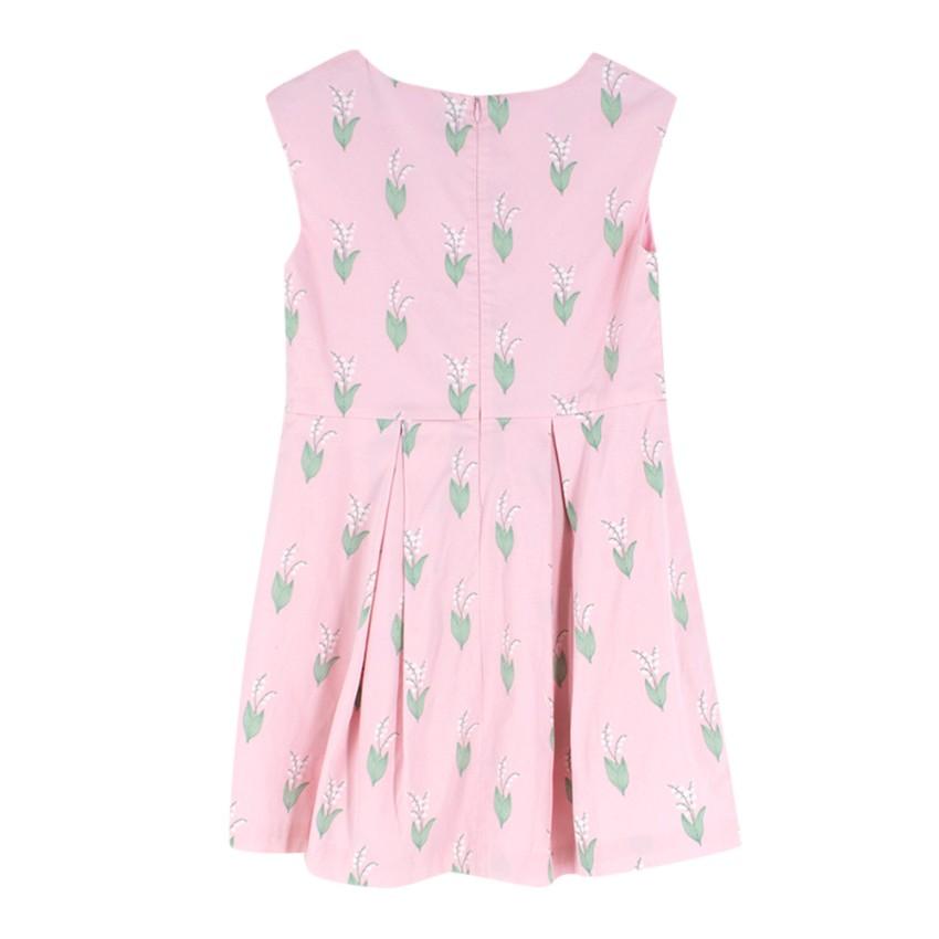 Jacadi baby pink sleeveless printed dress