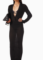 Nensi Dojaka Semi-Sheer Ribbed Bodysuit