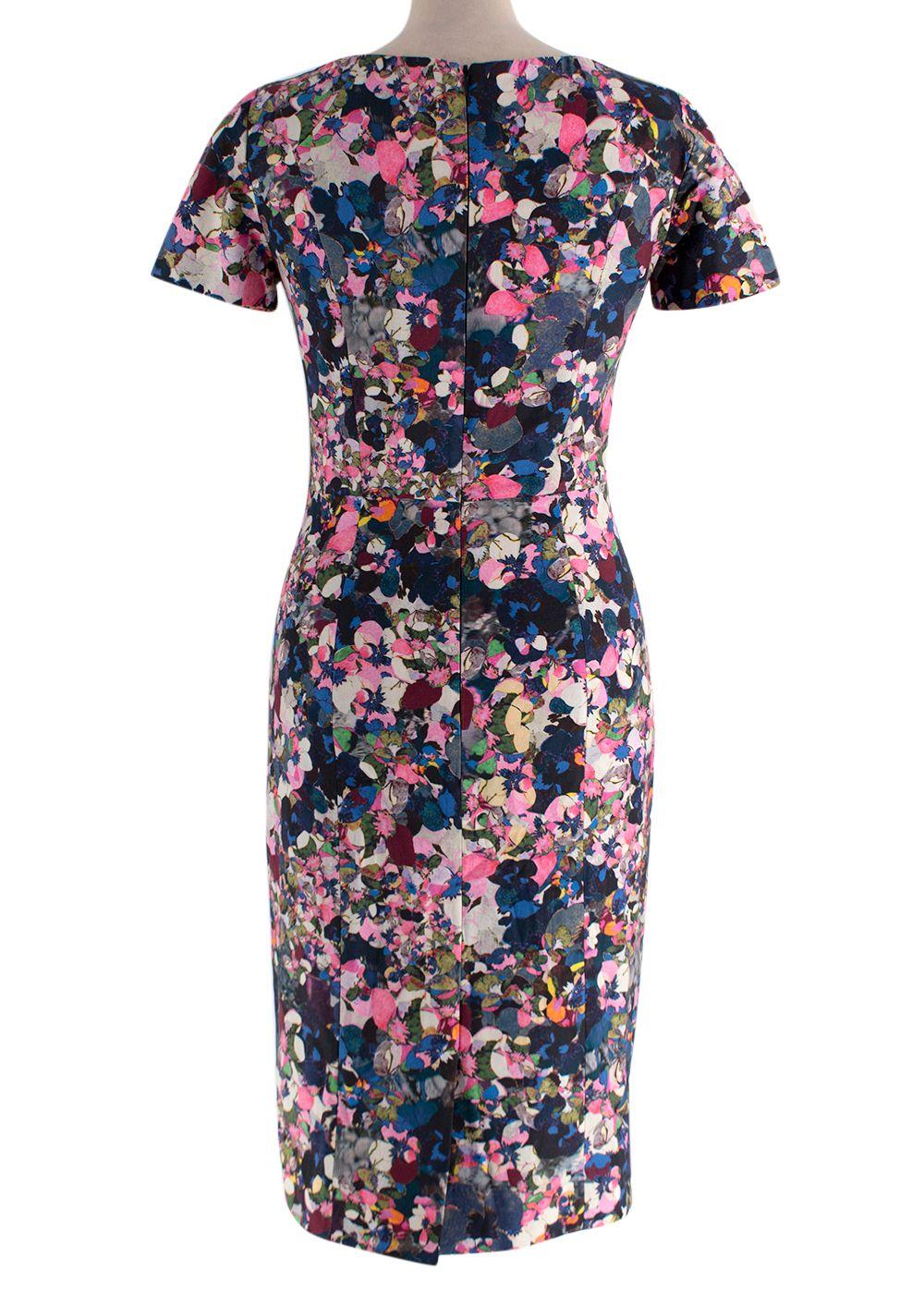 Erdem Floral Print Short-Sleeve Sheath Dress