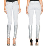 Paige Light grey silver solstice Verdugo ultra skinny jeans