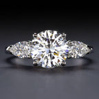 Verde 2ct IGI Certified Lab-grown Round Cut Diamond Ring