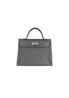 Graphite Veau grey Taurillon Clemence leather Kelly II 35 Retourne bag PHW