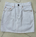 Wardrobe NYC White Denim Mini Skirt