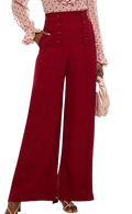 Red Wide Leg Trousers