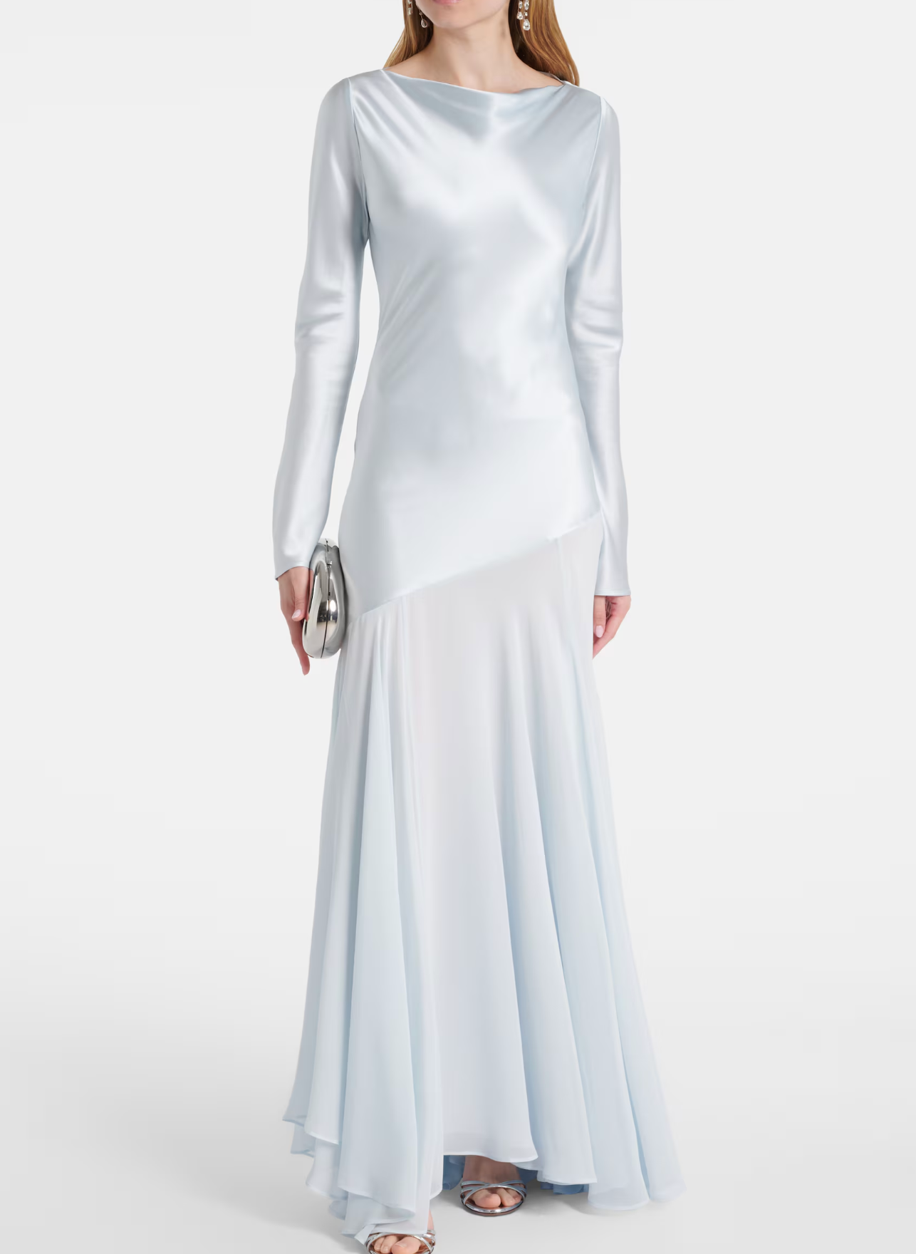 Tove Cordelia Silk Satin And Chiffon Gown