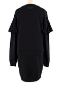 Burberry Black Ruffled Layered Sweatshirt Dress