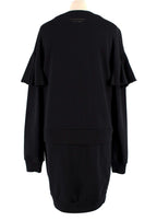 Burberry Black Ruffled Layered Sweatshirt Dress
