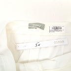 Osman Cream Skinny Trousers With Ankle Zips
