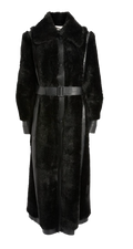 Stella McCartney Faux fur and Vegan Leather Longline Coat