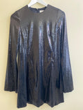 Galvan Blue Sequin Mini Dress