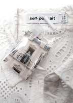 Self Portrait White Broderie Anglaise Shirt