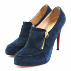 Christian Louboutin Blue Lapono Suede Leather Ankle Boots