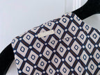 Max Mara Pleated Geometric Print Sleeveless Top