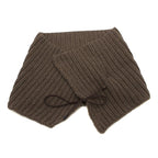 Bespoke brown chunky-knit collar