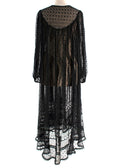 Zimmermann Black Sheer Chiffon Polka Dot Dress