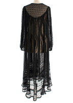 Zimmermann Black Sheer Chiffon Polka Dot Dress