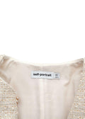 Self Portrait Cream Sequin Mini Blazer Dress