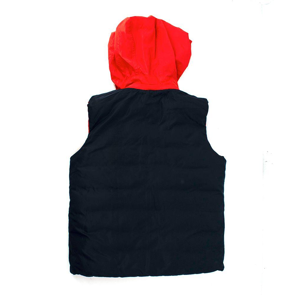 Jacadi Blue and Red Reversible Hooded Gilet