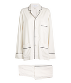 Olivia von Halle Ivory Silk Laurent Pyjama Set