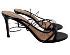 Aquazurra Black Leather Sandals