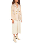 orange, pink & gold striped blazer