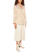 orange, pink & gold striped blazer