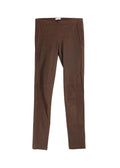 Brown Leather Skinny Leg Trousers
