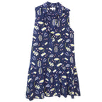Chianti and Parker printed blue silk satin dress