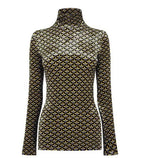 Paco Rabanne Printed Velvet Top
