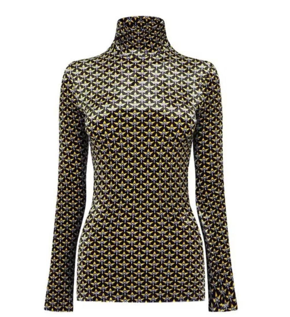 Paco Rabanne Printed Velvet Top