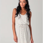 Joie Porcelain Silk Striped Dress