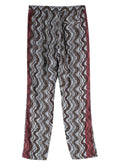 Dries Van Noten Geometric Print Contrast Stripe Joggers