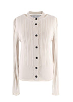 Proenza Schouler White Label Silk Blend Rib Knit Cardigan