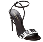 Saint Laurent Black Piano Keyboard Heels