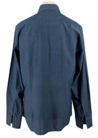 Brunello Cucinelli Blue Cotton Patterned Shirt