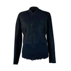 B-Used black suede biker jacket