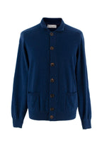 Brunello Cucinelli Royal Blue High-Neck Cashmere Cardigan