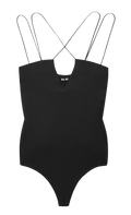Alix NYC Black Cross Strap Medina Bodysuit