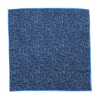 Boggi Blue Double Faced Floral & Denim Print Silk Handkerchief